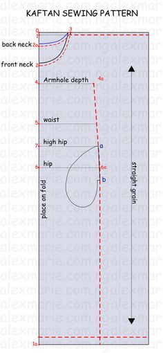 the diagram shows how to make a sewing pattern for an armhole and waist line