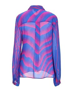 Camicie E Bluse Fantasia JUST CAVALLI Donna - Acquista online su YOOX - 38942448MW Designer Multicolor Long Sleeve Shirt, Designer Long Sleeve Summer Tops, Designer Long Sleeve Tops For Summer, Designer Long Sleeve Tops For Workwear, Designer Long Sleeve Blouse With Blouson Sleeves, Designer Blouse With Blouson Sleeves, Designer Office Tops, Designer Pink Formal Blouse, Designer Long Sleeve Office Shirt