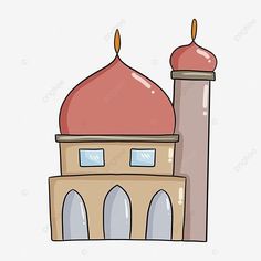 a building with two domes on top, cartoon, architecture png and psd