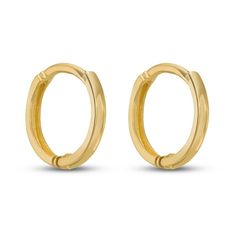 These beautiful children's huggie earrings feature a polished 14K yellow gold design and measure 10mm. The earrings safely secure with snap-lock backs. Classic Hypoallergenic Huggie Hoop Earrings, Classic Yellow Gold Hoop Clip-on Earrings, Classic Everyday Clip-on Huggie Earrings, Classic Clip-on Huggie Earrings For Everyday, Classic Adjustable Hypoallergenic Huggie Earrings, Classic Huggie Clip-on Earrings, Classic Clip-on Huggie Earrings, Classic Clip-on Huggie Jewelry, 14k Yellow Gold Clip-on Huggie Earrings