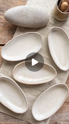 the video shows how to make stoneware with clay and spoons, which are used in pottery