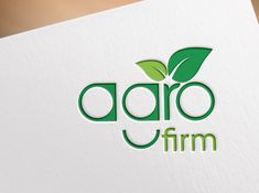 the logo for agro firm is shown on top of a piece of white paper