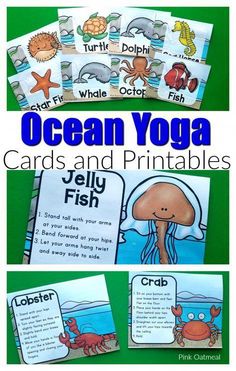 ocean yoga cards and printables for kids