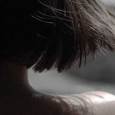 the back of a person's head with long hair