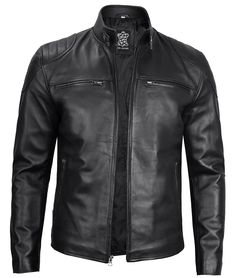 Black Fitted Leather Jacket For Men





Experience effortless style with the Men's Black Leather Biker Jacket. Crafted from real lambskin leather, this jacket blends modern aesthetics with functional details. The belted, buttoned collar and padded shoulder patches add a rugged appeal, while the multiple zippered pockets offer practical storage. Featuring sleek zipper cuffs and a tailored fit, it ensures comfort and versatility for any occasion. Perfect for layering during colder months or eleva Fitted Biker Jacket, Cafe Racer Leather Jacket, Leather Jackets For Men, Motorcycle Leather Jacket, Rugged Design, Black Leather Biker Jacket, Racer Jacket, Black Motorcycle, How To Look Handsome