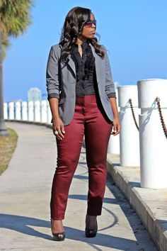 Cute How To Wear Blazers, Curves And Confidence, Gray Blazer, Wardrobe Outfits