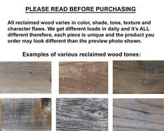 the different types of wood that are used in this project and how to use them