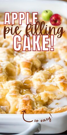 Apple pie filling cake in baking pan Apple Pie Filling Coffee Cake, Pie Filling Coffee Cake, Apple Pie Filling Cake, Pie Filling Cake, Apple Pie Filling Desserts, Pie Filling Desserts, Filling Cake, Apple Pie Cake, Apple Pie Filling Recipes