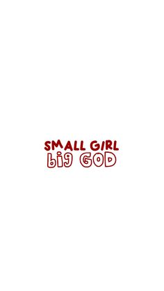 small girl bad god on white background with red lettering in the bottom right hand corner