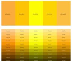 the different shades of yellow and brown are shown in this graphic style, with each color being