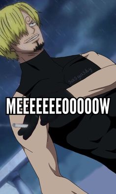 an anime character with blonde hair and black shirt