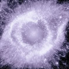 an image of a very large eyeball in the middle of space with stars around it