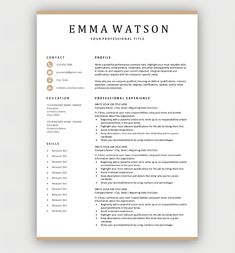 a professional resume template with an orange and red border on the bottom, in front of a