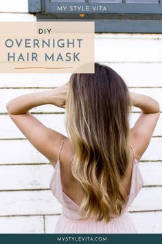 Get silky soft hair with this easy to make DIY overnight hair mask. Wear for 20 minutes, or overnight, to get shiny, healthy hair. Mix and match ingredients to address any hair concerns you may have. #hair #hairtutorial #diy How To Get Soft Hair Overnight, Diy Hair Mask Overnight, Overnight Hair Mask For Damaged Hair, Best Diy Hair Mask For Dry Damaged Hair, Overnight Hair Mask For Growth, Homemade Overnight Hair Mask, How To Have Shiny Healthy Hair, Over Night Hair Mask, Diy Overnight Hair Mask