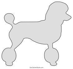 a poodle cut out from the shape of a dog's head and tail