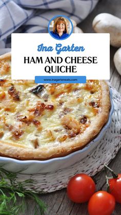 Ina Garten Ham And Cheese Quiche Quiche With Ham, Quiche With Crust, Quiche Breakfast Recipes, Ham Cheese Quiche, Ina Garten Quiche Recipes, The Best Quiche Ever, Quiche Recipes Ina Garten, Ham And Cheese Quiche Recipes, Ham Cheese Quiche Recipes