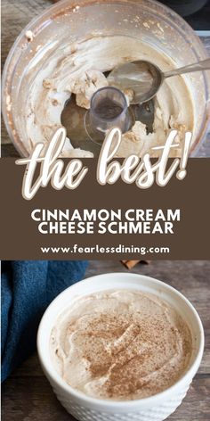 the best cinnamon cream cheesecake in a bowl