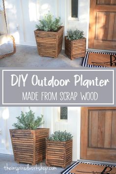 diy outdoor planter made from scrap wood