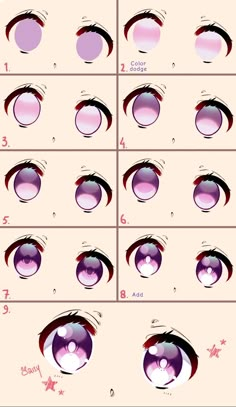 how to draw anime eyes step by step