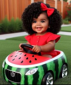 Watermelon Car, Black Baby Art, African American Artwork, Chocolate Babies, Black Woman Artwork, Beautiful Black Babies, Phone Wallpaper Pink, Baby Faces, Adult Coloring Book Pages