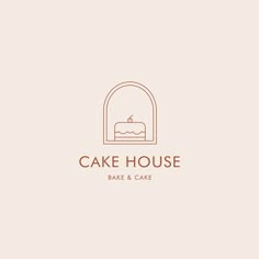 the logo for cake house, a bakery that sells cakes and cupcakes to people