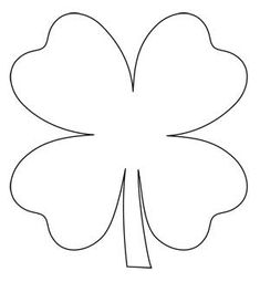 the outline of a four leaf clover