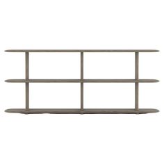 a shelf with three shelves on each side and two different sections in the same direction