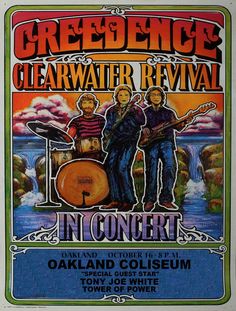 an old concert poster with the band in concert