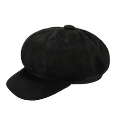 a black baseball cap on a white background