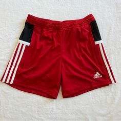 New With Tags Adidas Climacool Athletic Coaches Shorts Women’s Size Small Red Color 2 Zipped Pockets On The Side And 1 Zipped Back Pocket Length-15” Waist-28” Inseam-6” 100% Polyester Adidas Shorts Women, Adidas Climacool, Adidas Shorts, Red Adidas, Shorts Women, Shorts Athletic, Color 2, Athletic Shorts, Adidas Women