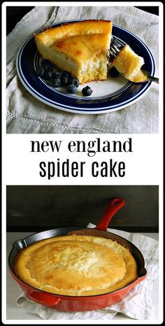 two pictures showing different types of pies on the same plate, one with blueberries in it