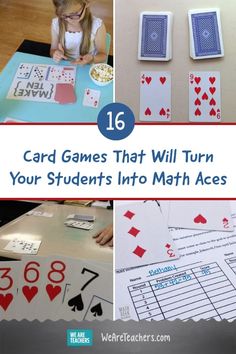 cards that will turn your students into math ace's 16 card games that will turn your students into math ace's