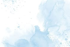 an abstract blue and white background with watercolor stains