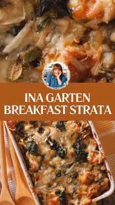 Ina Garten Breakfast Strata Christmas Strata Recipes, Blueberry Strata, Sweet Breakfast Recipes, Strata Recipes Breakfast, Strata Recipe, Spinach Eggs, Strata Recipes, Breakfast Strata, Savory Bread Puddings