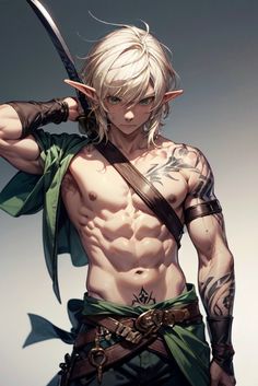 Elfo de Soren Dnd Elves, Elf Characters, Fantasy Concept Art, Character Design Male, Male Art, Dnd Characters, Legend Of Zelda, Fantasy Creatures, R A