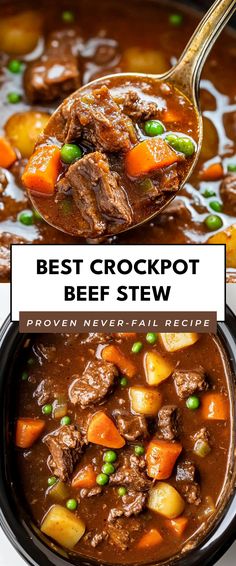 Image for Best Crockpot Beef Stew Beef Stew Crock Pot Recipes Easy Fast, Best Crock Pot Beef Stew, Simple Beef Stew Crock Pot Recipes, Hearty Beef Stew Crockpot, Hearty Stews Slow Cooker, Best Beef Stew Crock Pot Recipes, Best Beef Stew Recipe Slow Cooker, Stewing Beef Recipes Slow Cooker, The Best Beef Stew Ever