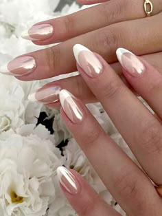 Pink  Collar   Plants Color Nails Embellished   Nail,Hand & Foot Care Ongles Rose Pastel, Light Colored Nails, Colored Nail Tips, Nail Salon Design, Transparent Nails, Get Nails, Stick On Nails, Elegant Nails, French Tip Nails