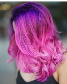 pulpriothair@lizabreu and @missthang604 from @michaellevinesalons are the artists... Pulp Riot is the paint. Pink Hairstyles, Pink Purple Hair, Pink Ombre Hair, Purple Ombre Hair, Galaxy Hair, Violet Hair, Hair Idea, Hair Color Purple