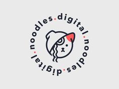 the logo for noodle's digital shop, which is designed to look like a dog