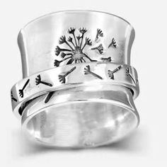 Silver Summer Jewelry For Anniversary, Silver Jewelry For Summer Anniversary, Silver Bohemian Rings For Spring, Silver Open Flower Ring For Spring, Trend Rings, Fidget Jewelry, Bee Ring, Gemstone Ring Silver, Sunflower Ring