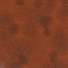 an orange background with brown flowers on it