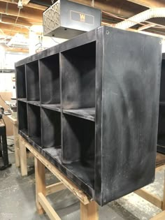 an industrial storage unit is being constructed in the shop for customers to use it as shelving