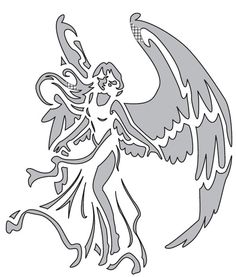 an angel with wings is shown in this coloring page