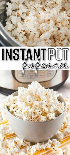 instant pot popcorn, popcorn recipe, how to make popcorn in the instant pot, easy instant pot popcorn recipe, snack recipes, low calorie snack ideas, easy snack ideas, easy popcorn recipe, best popcorn recipe, recipe for popcorn in the instant pot