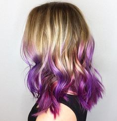 Honey Blonde Hair With Purple Ombre Lavender Ombre Hair, Lavender Purple Hair, Lavender Hair Ombre, Purple Hair Color Ombre, Purple Blonde, Lavender Ombre, Dark Ombre Hair, Violet Hair Colors