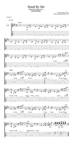 sheet music with the words stand by me