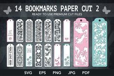 the bookmarks paper cut 2 is ready to use for cutting and embellishment