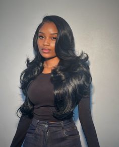 Black Wigs For Black Women, Middle Side Part, Instagram Face, Quick Weave Hairstyles, Dope Hairstyles, Face Card