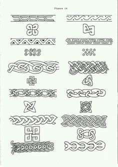 an old book with many different types of knots and numbers on the pages, all in black and white