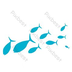 several blue fish swimming in the ocean on a white background with text that reads,